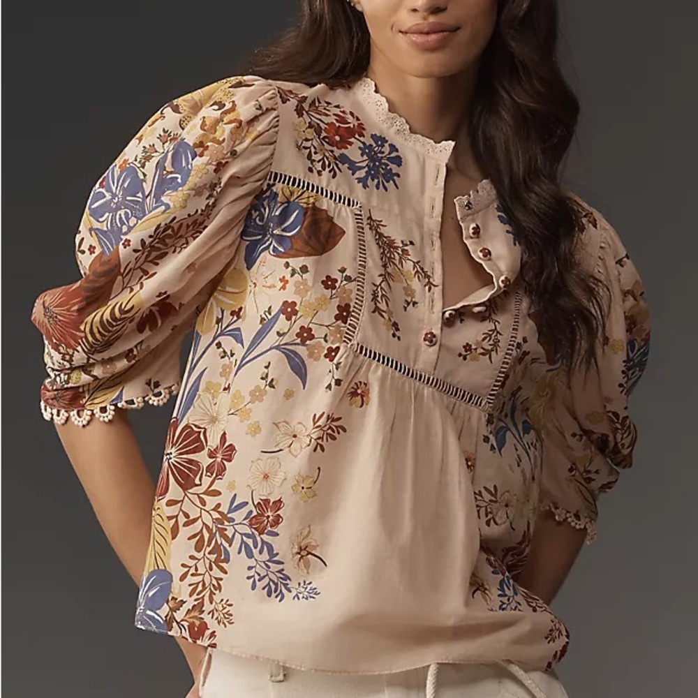 Farm Rio Beauty Bouquet Blouse XS